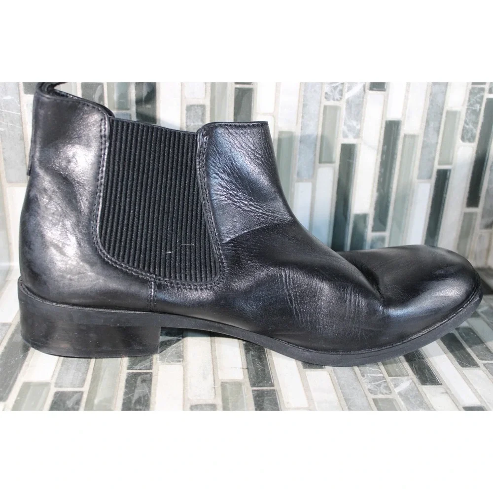Clarks Pita Sedona 26111575 Womens Black Leather Slip On‎ Chelsea Boots Size 8